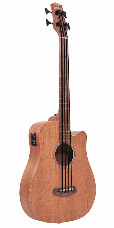 Басс гитара Gold Tone M-Bass25/FL Micro 25 Scale Fretless Acoustic/Electric Bass - Natural цена и фото