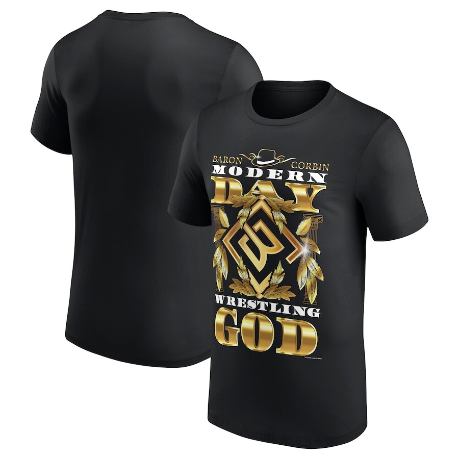 

Футболка с коротким рукавом WWE Authentic Baron Corbin, черный