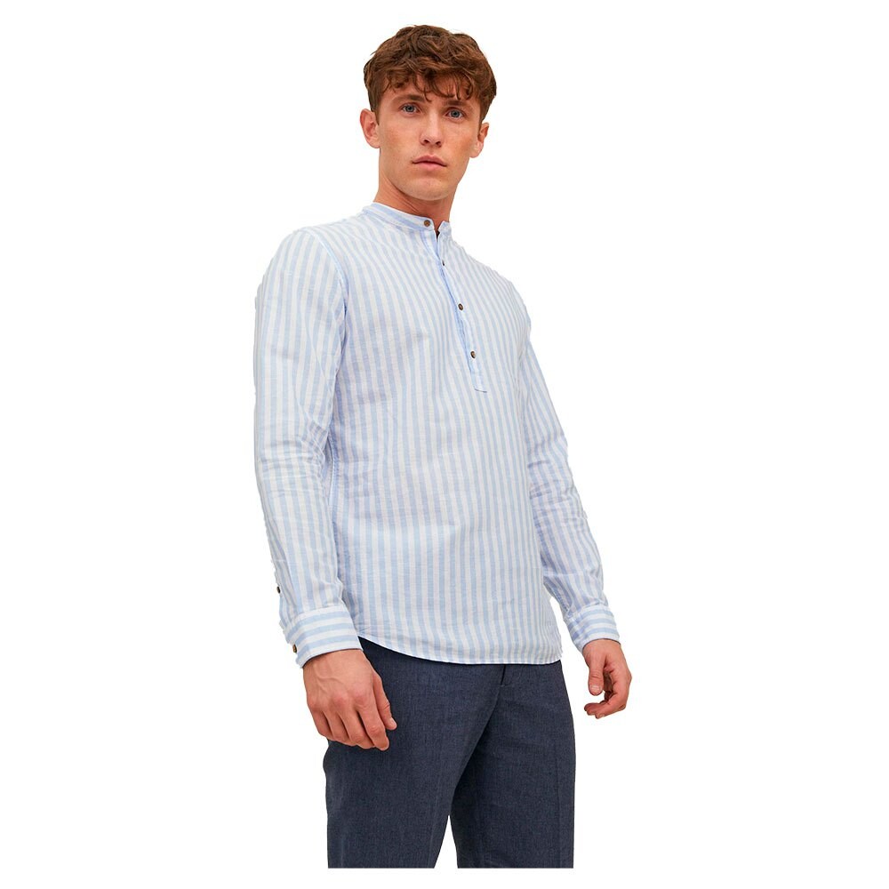 

Рубашка Jack & Jones Black Summer Half Placket, синий
