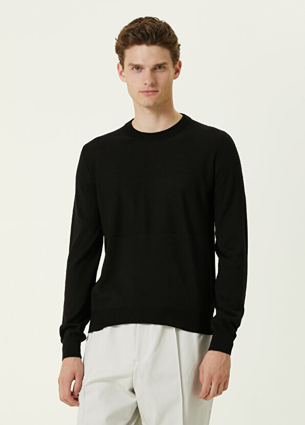 

Черный шерстяной свитер Jil Sander