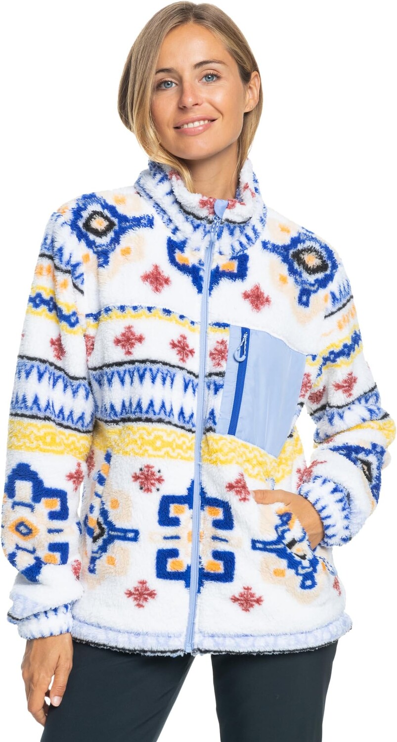 

Толстовка Alabama Zip-Up Fleece Roxy, цвет Bright White Chandail