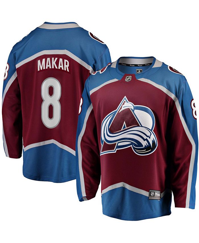 

Мужская футболка Cale Makar Burgundy Colorado Avalanche Home Premier Breakaway Player Fanatics, красный