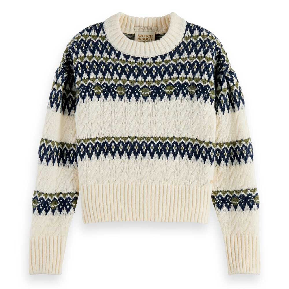 

Свитер Scotch & Soda Fair Isle Cable, бежевый