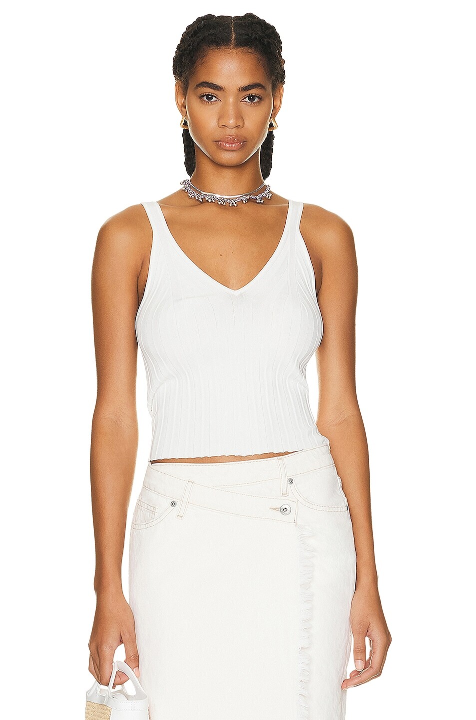 

Топ Helmut Lang Angela Tank, цвет Optic White