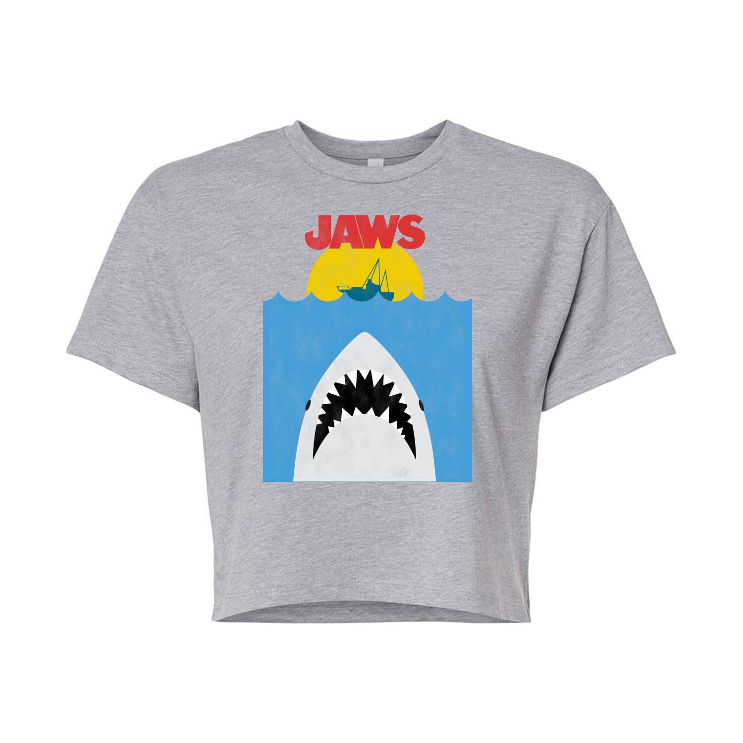 

Укороченная футболка Juniors' Jaws Bite Licensed Character, серый