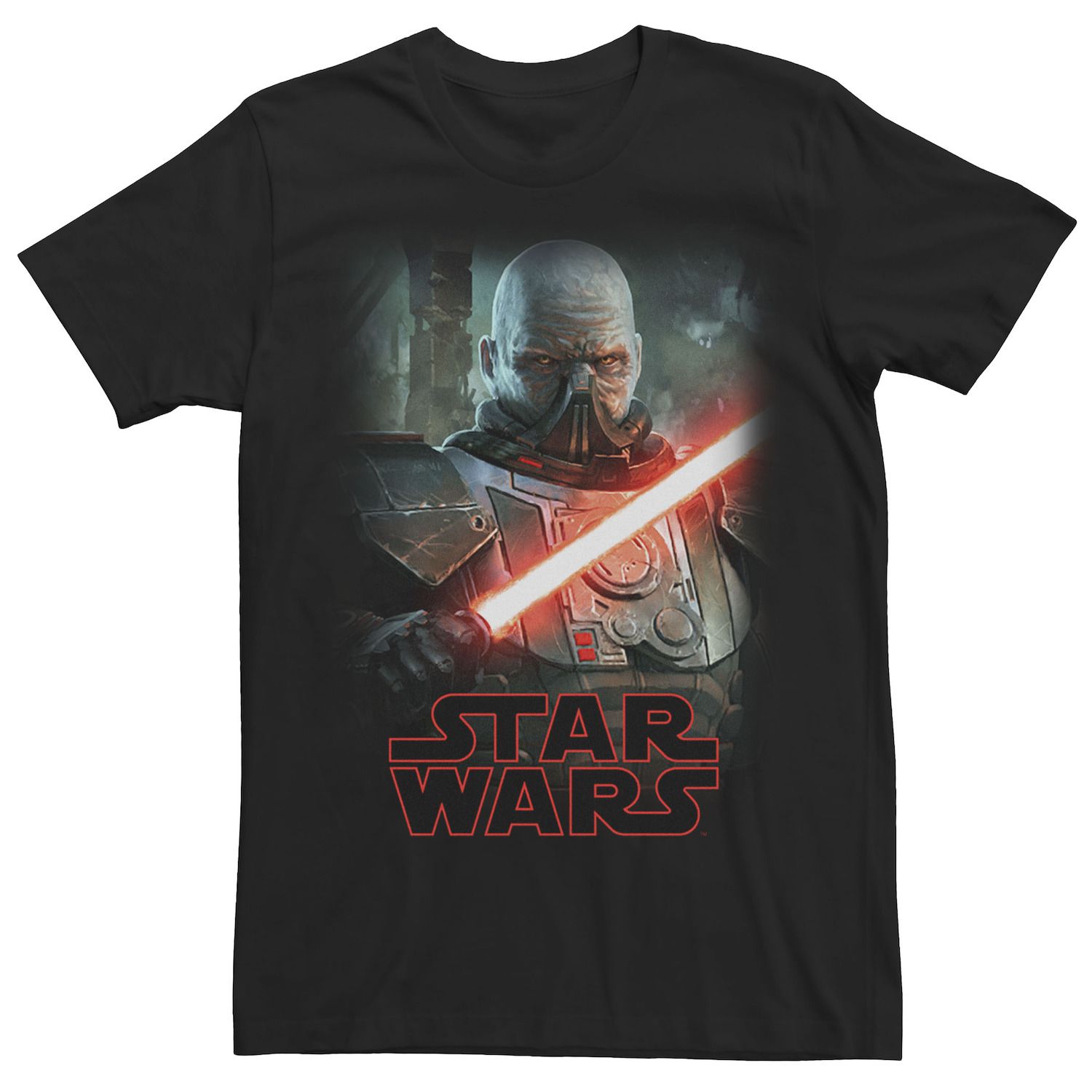 Мужская футболка с логотипом Darth Malgus Lightsaber Portrait Star Wars