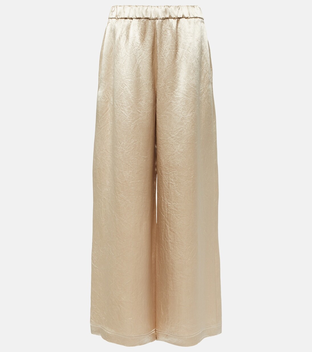 

Широкие атласные брюки leisure acanto Max Mara, нейтральный