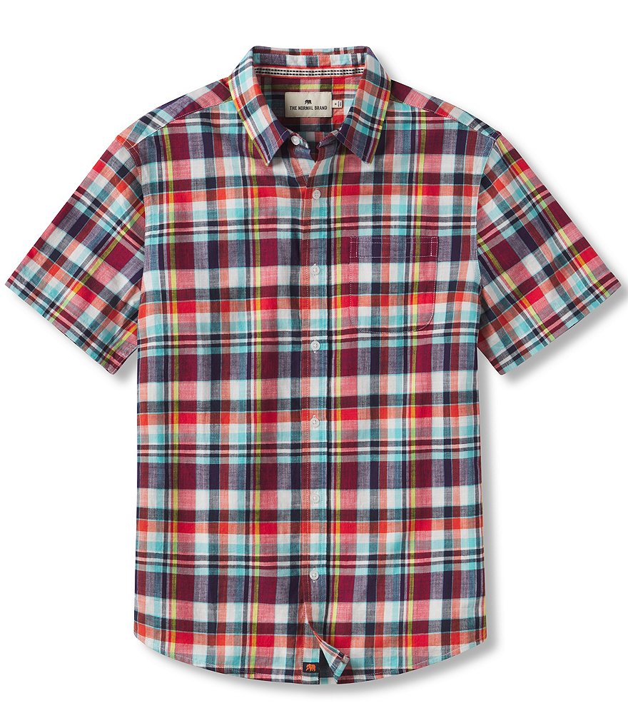 цена Рубашка на пуговицах в клетку Normal Brand Jasper The Normal Brand, красный