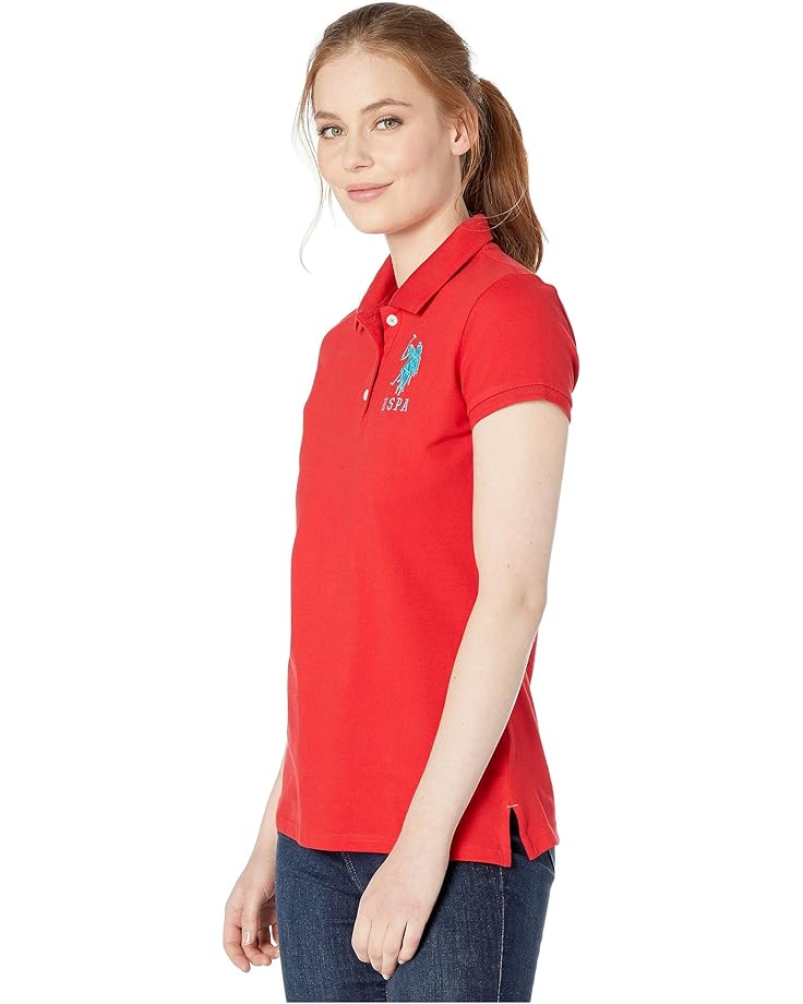Поло U.S. POLO ASSN. Neon Logos Short Sleeve Polo Shirt, цвет Racing Red