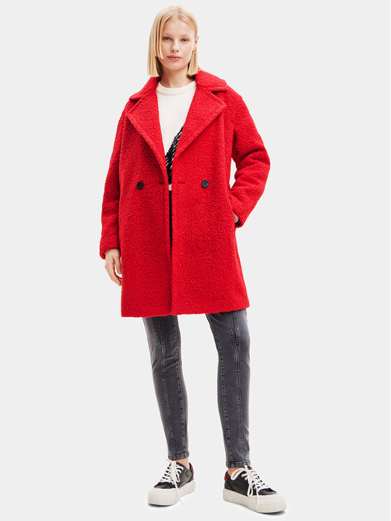 Комфортное переходное пальто Desigual, красный
