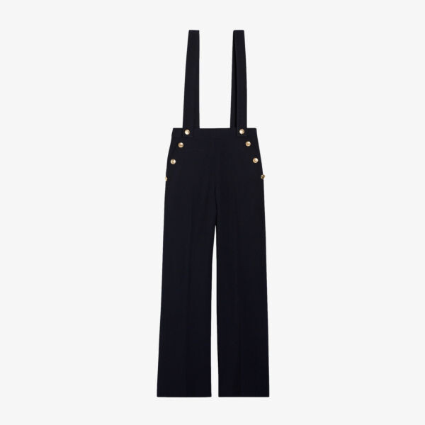 

Брюки Pames из эластичной ткани с отделкой подтяжками Claudie Pierlot, цвет bleus