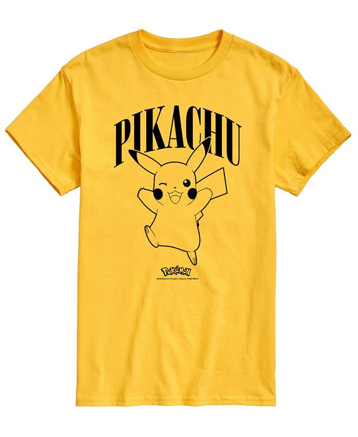 Мужская футболка с рисунком Покемон Пикачу AIRWAVES, желтый мужская футболка девочка в пикачу свитере l желтый