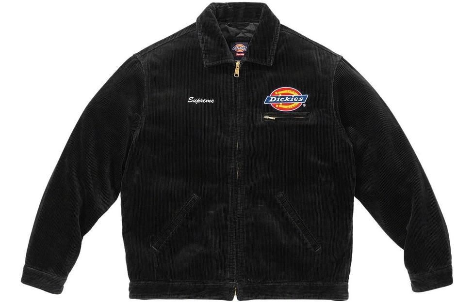 

Куртка мужская Supreme x Dickies с вышивкой, чёрный / белый / синий, Черный