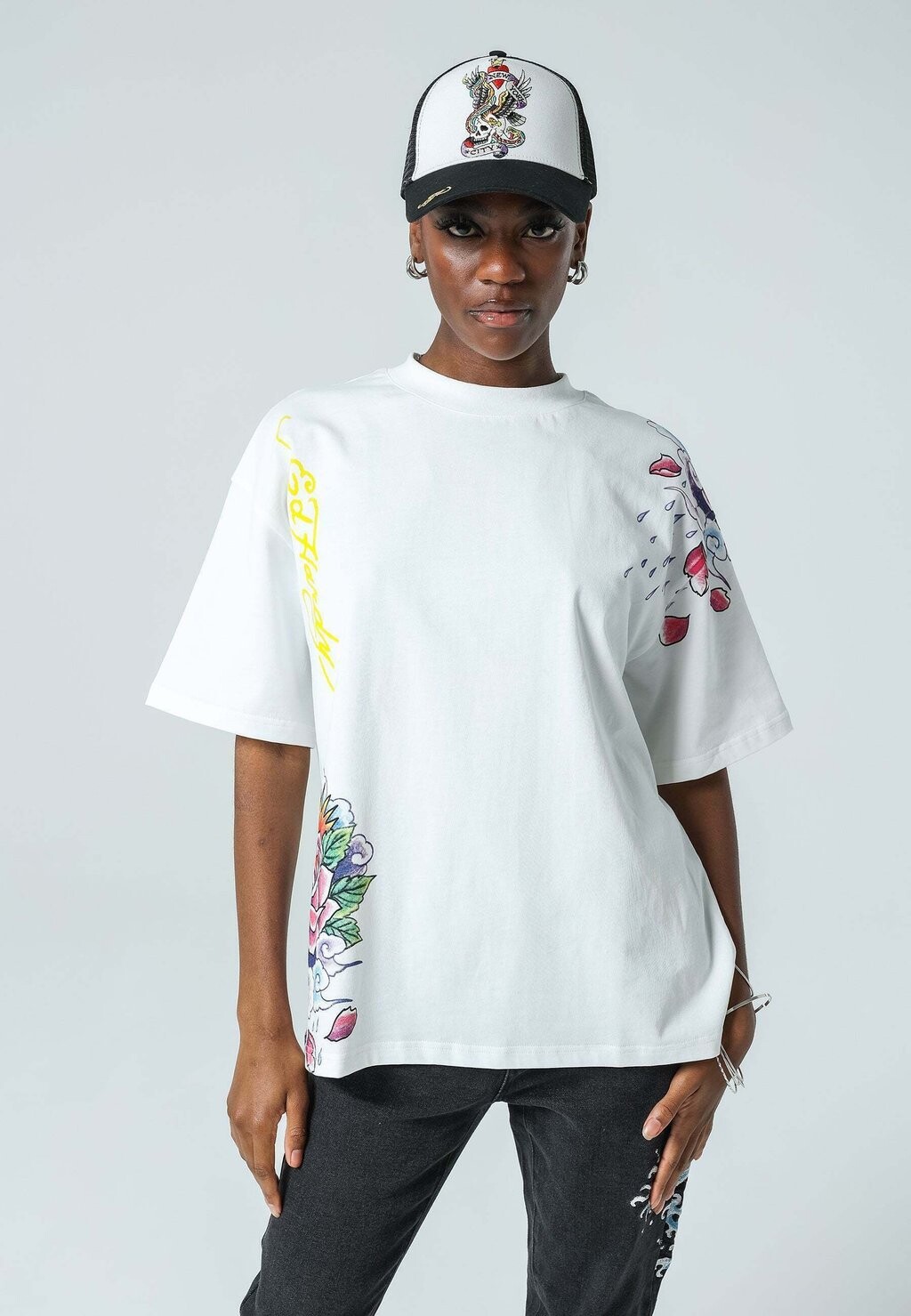 

Футболка с принтом Ed Hardy, белый
