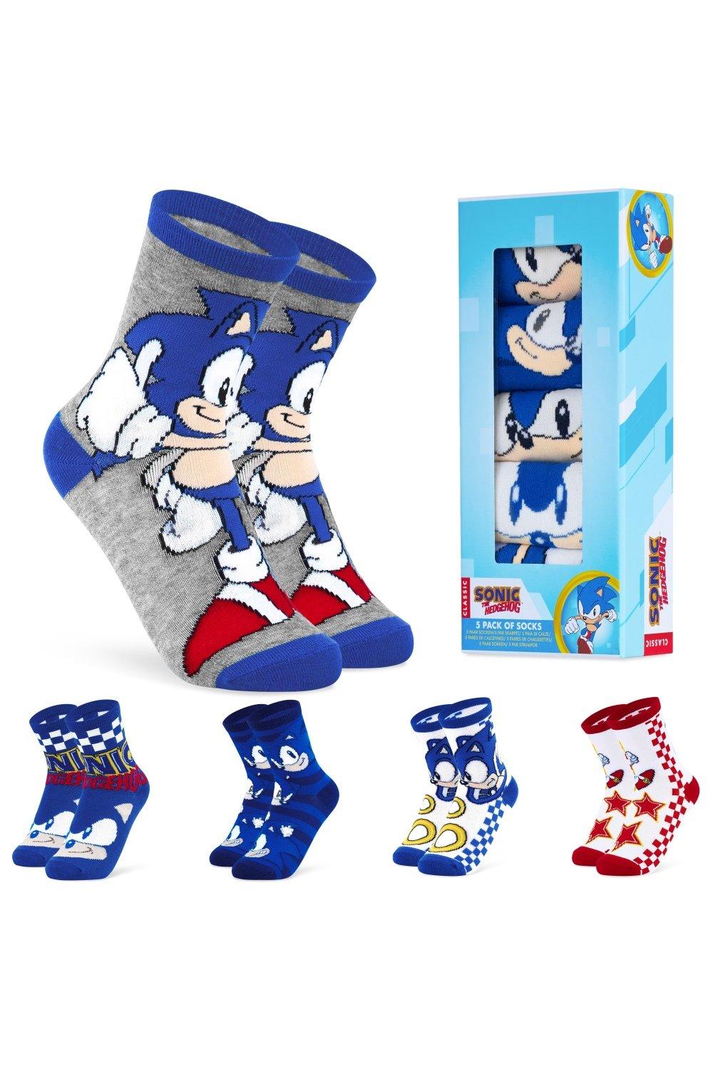 Носки, упаковка из 5 шт. Sonic the Hedgehog, мультиколор фигурка утка tubbz sonic – the hedgehog knuckles 9 см