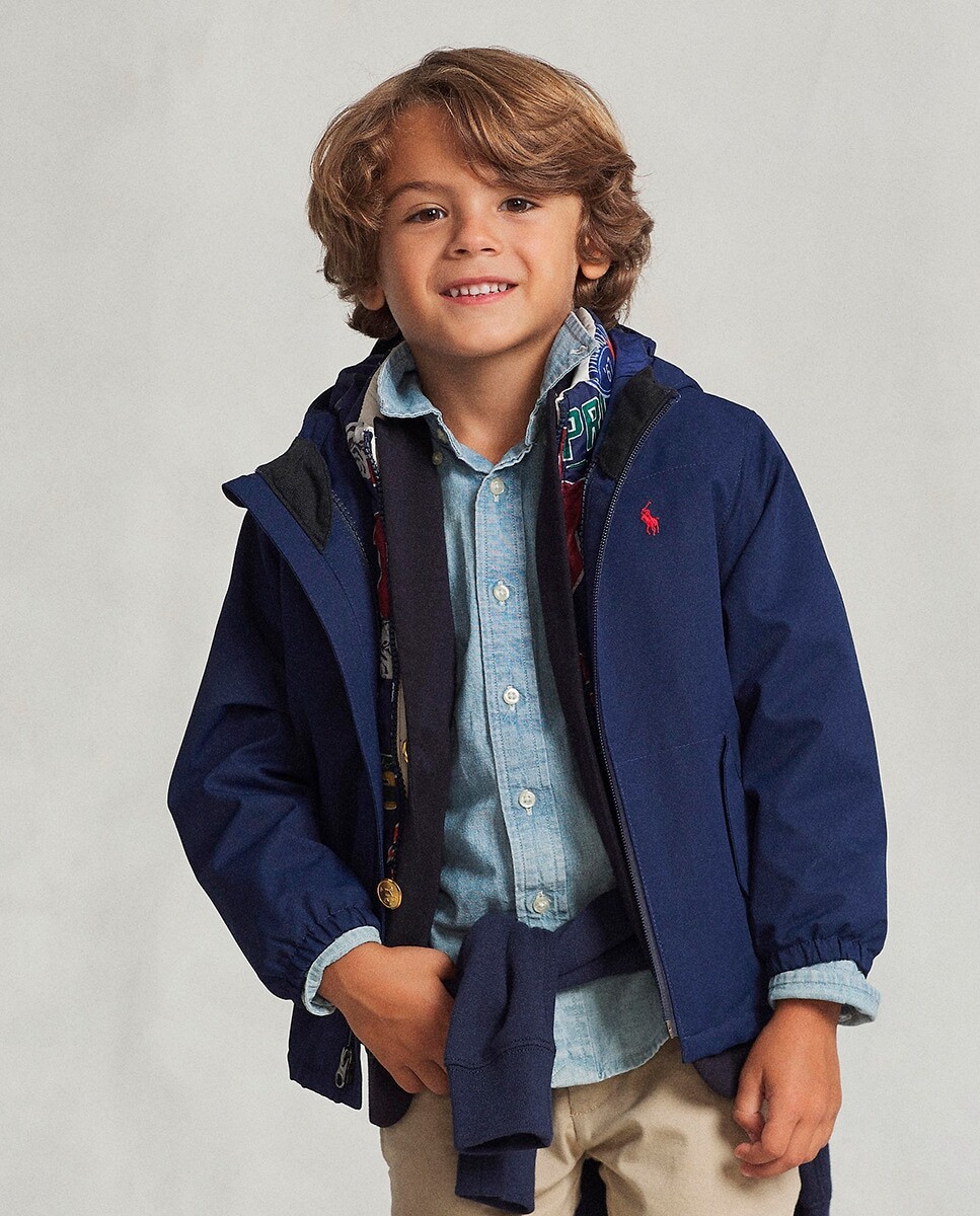 

Экологичный синий плащ для мальчика Polo Ralph Lauren, темно-синий