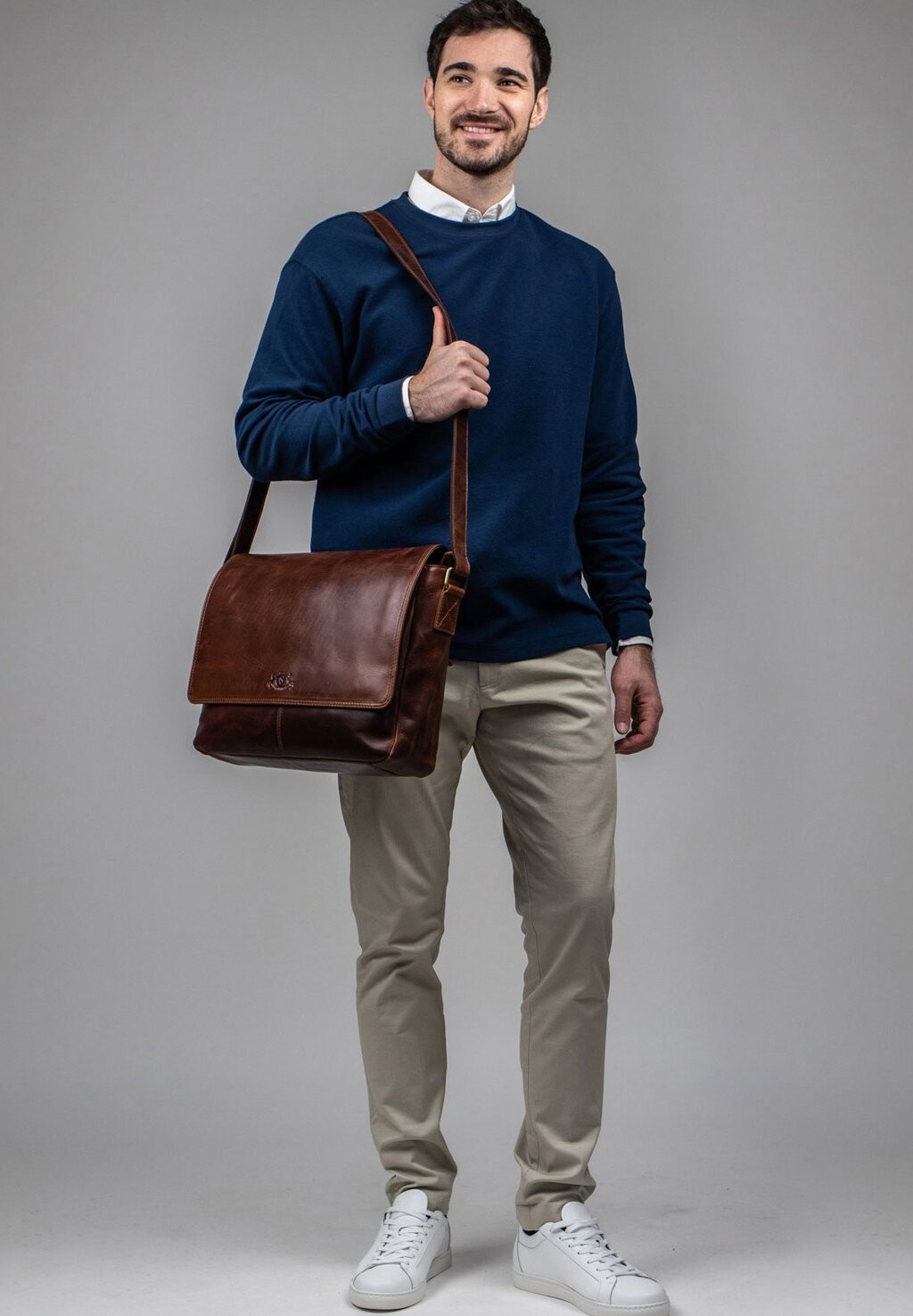 

Сумка для ноутбука MESSENGER BAG SPENCER 15" SID & VAIN, цвет braun-cognac