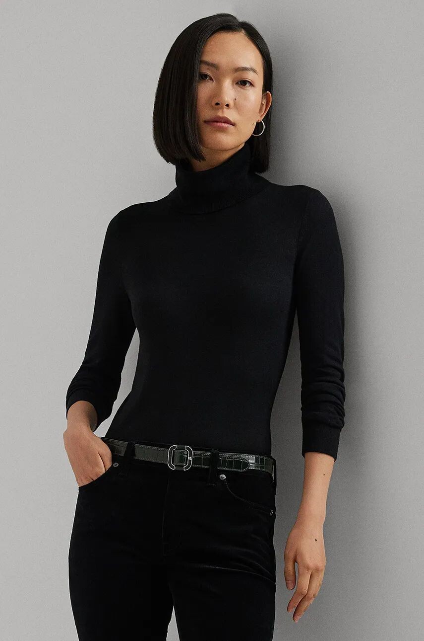 

Свитер Lauren Ralph Lauren с добавлением шелка, черный