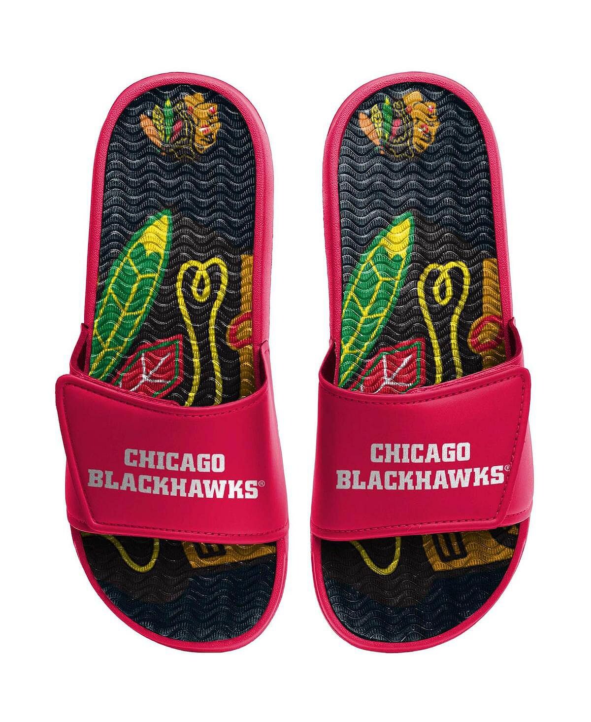 

Мужские гелевые шлепанцы Chicago Blackhawks Wordmark FOCO