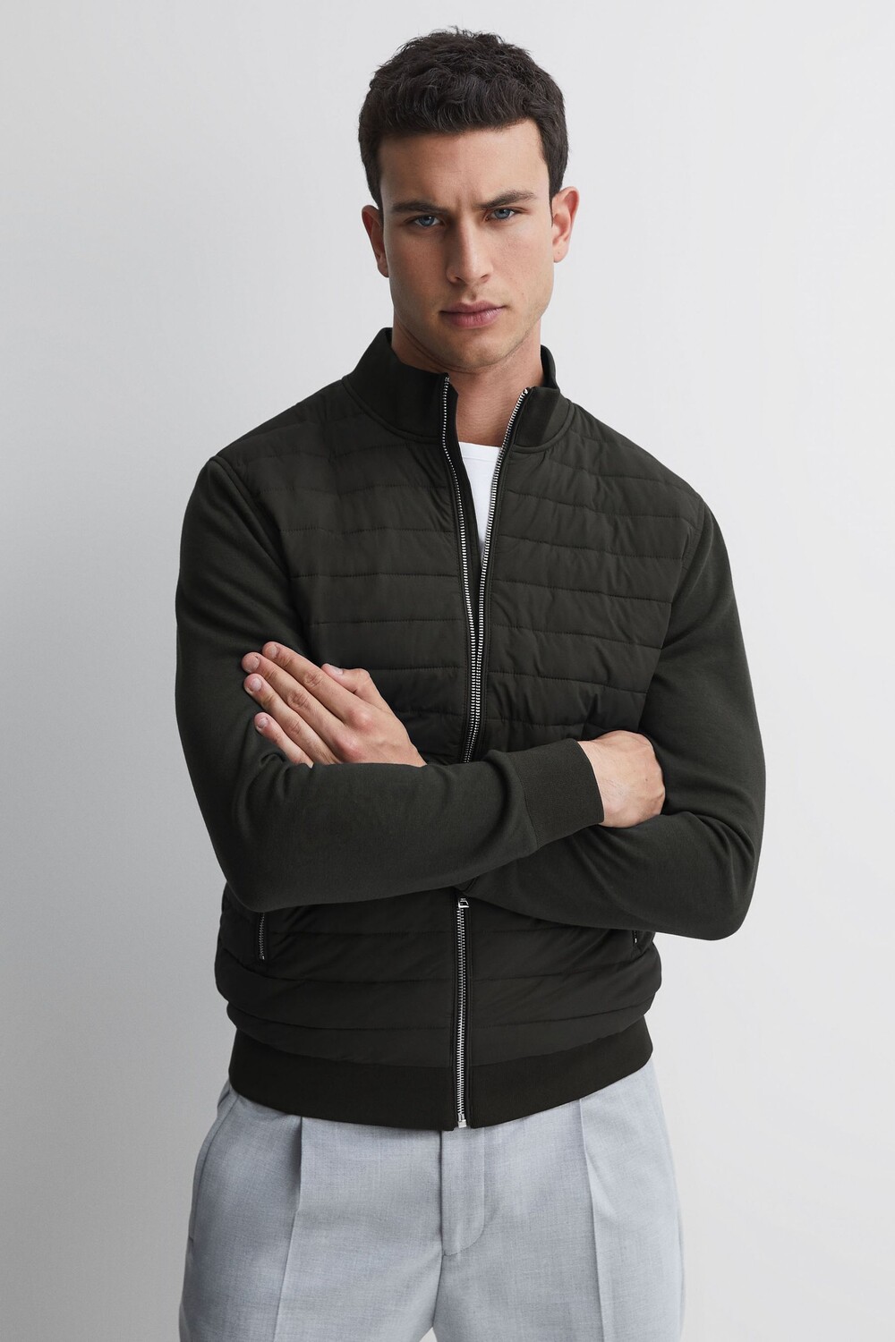 

Стеганая куртка Flintoff Hybrid Reiss, зеленый
