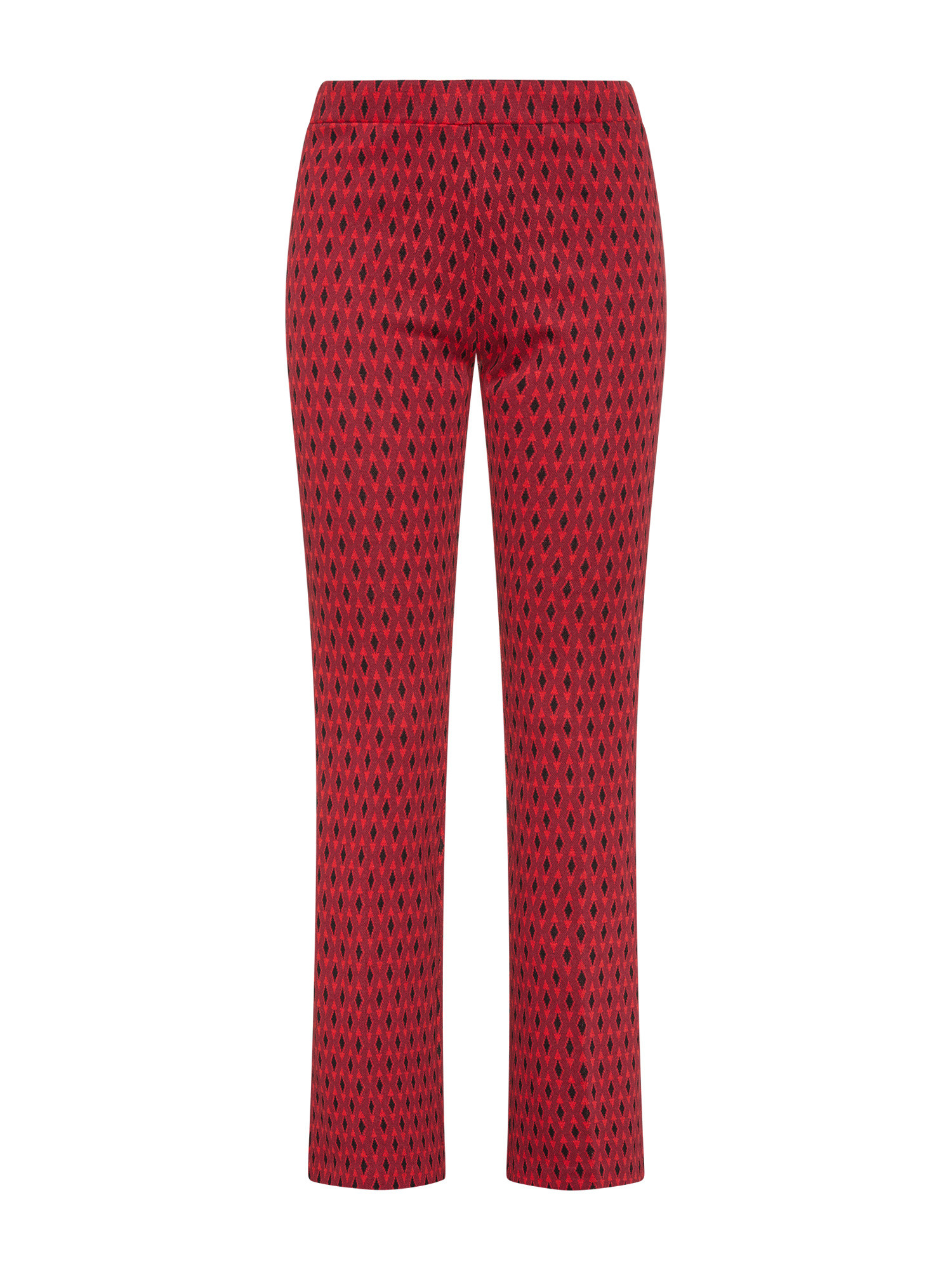 цена Koan Knitwear Расклешенные брюки с ромбовидным узором., красный