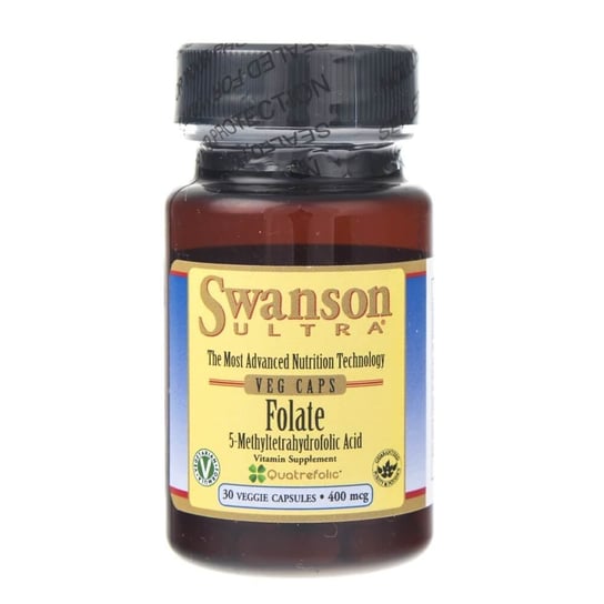 Swanson, Ультра фолиевая кислота, 400 мкг, 30 капсул swanson натуральная фолиевая кислота 1000 мкг 100 растительных капсул