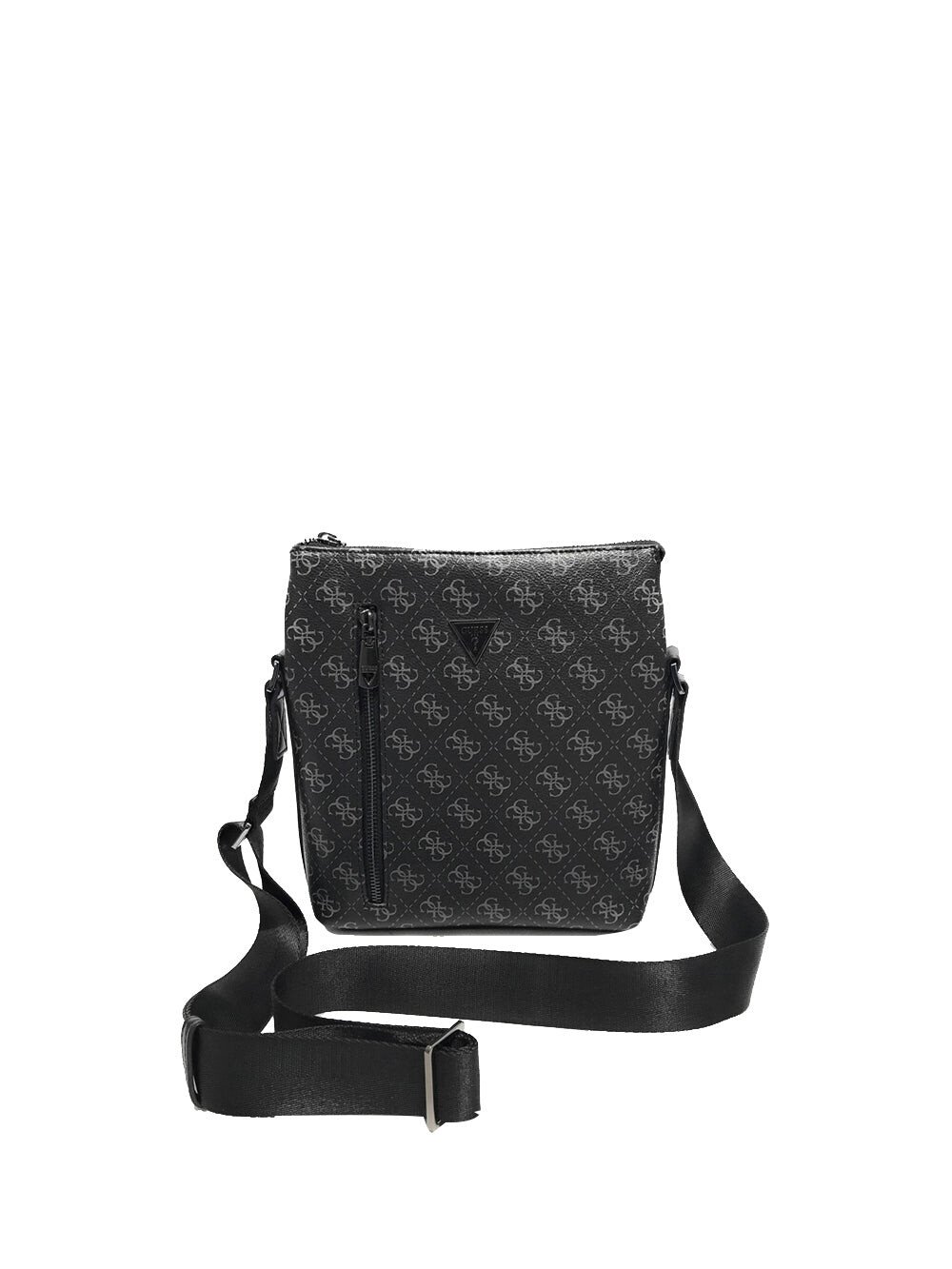 

Черная мужская сумка через плечо с логотипом Guess