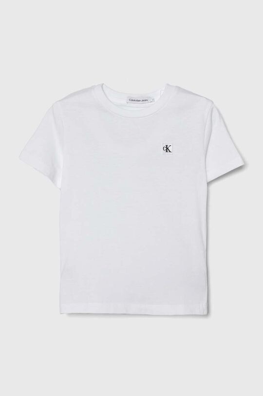 

Хлопковая футболка для детей Calvin Klein Jeans, белый