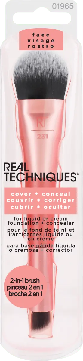 

Двусторонняя кисть для покрытия + консилера 1 шт. REAL TECHNIQUES