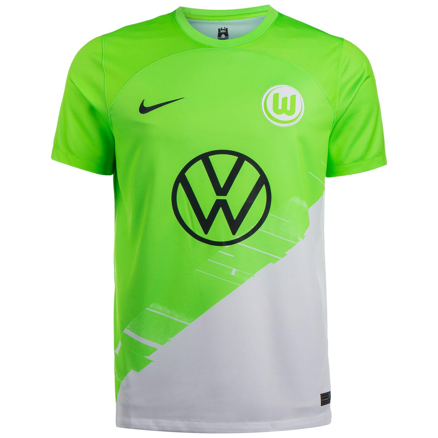 

Рубашка Nike Fußballtrikot VfL Wolfsburg Stadium 23/24 Heim, цвет hellgrün/anthrazit