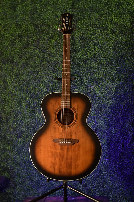 Акустическая гитара Luna ART-V-JE 2020 - Distressed Vintage Brownburst