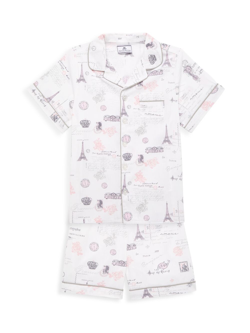 

Пижамный комплект Little Girl's & Girl's Paris Musings Petite Plume, белый