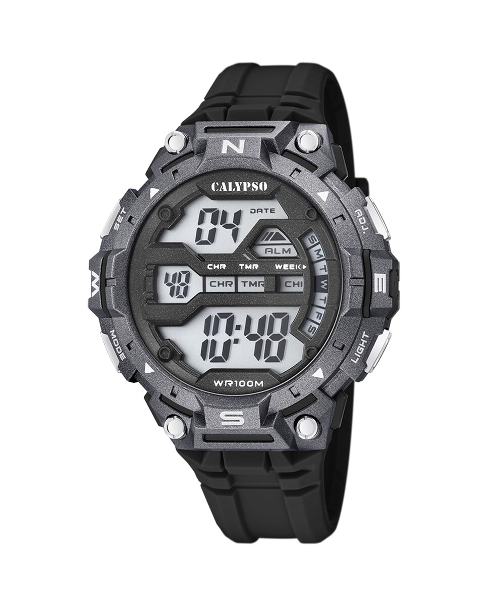 

K5815/4 Digital For Man черные резиновые мужские часы Calypso, черный