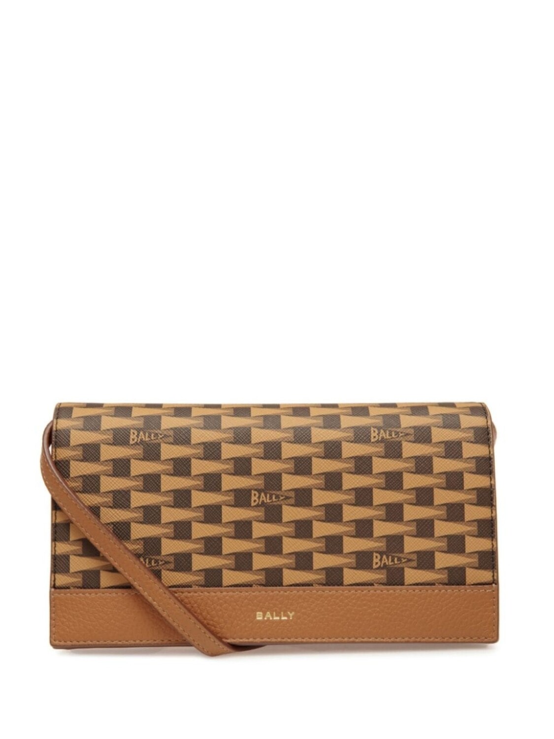 

Bally кошелек Pennant Continental с монограммой, коричневый