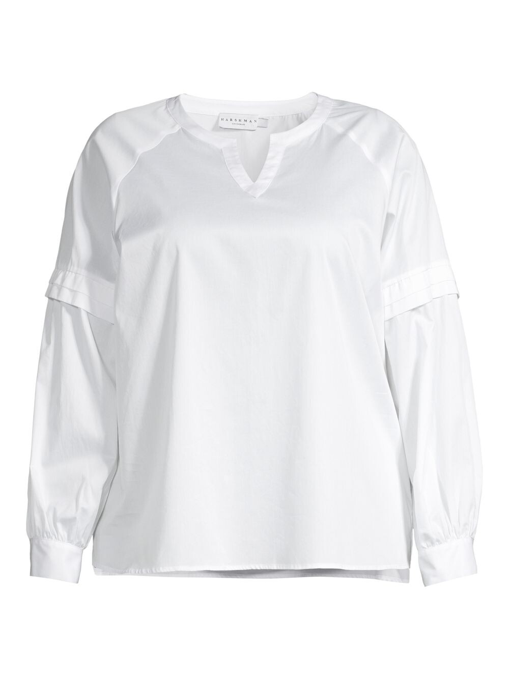 

блузка Callet с разрезом на горловине Harshman, Plus Size, белый