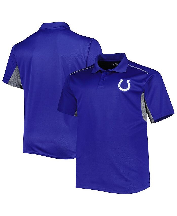 

Мужская цветная рубашка-поло Royal Indianapolis Colts Big and Tall Team Fanatics, синий