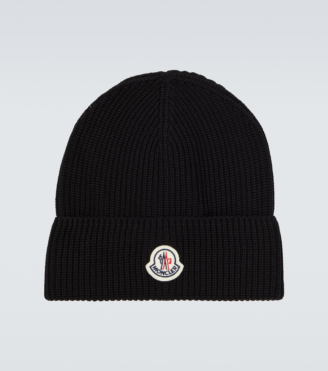 

Хлопковая шапка в рубчик Moncler, черный