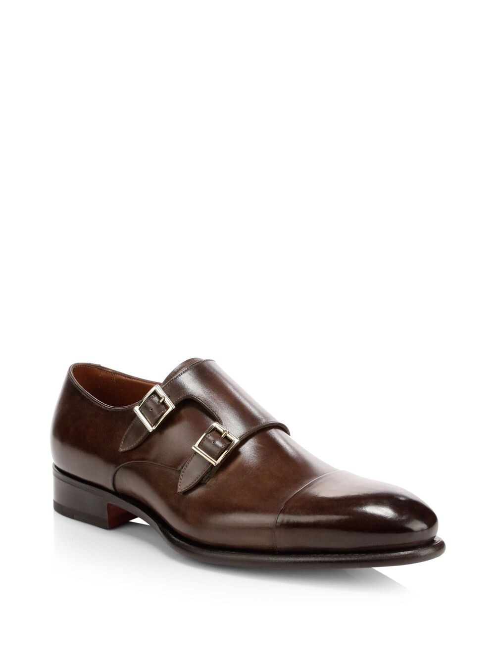 

Кожаные лоферы Ira с двумя ремешками Santoni, коричневый
