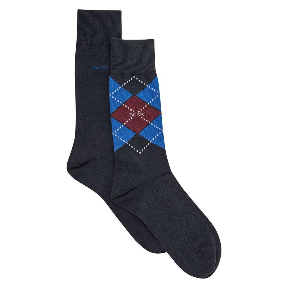 

Носки BOSS Argyle Short 2 шт, синий