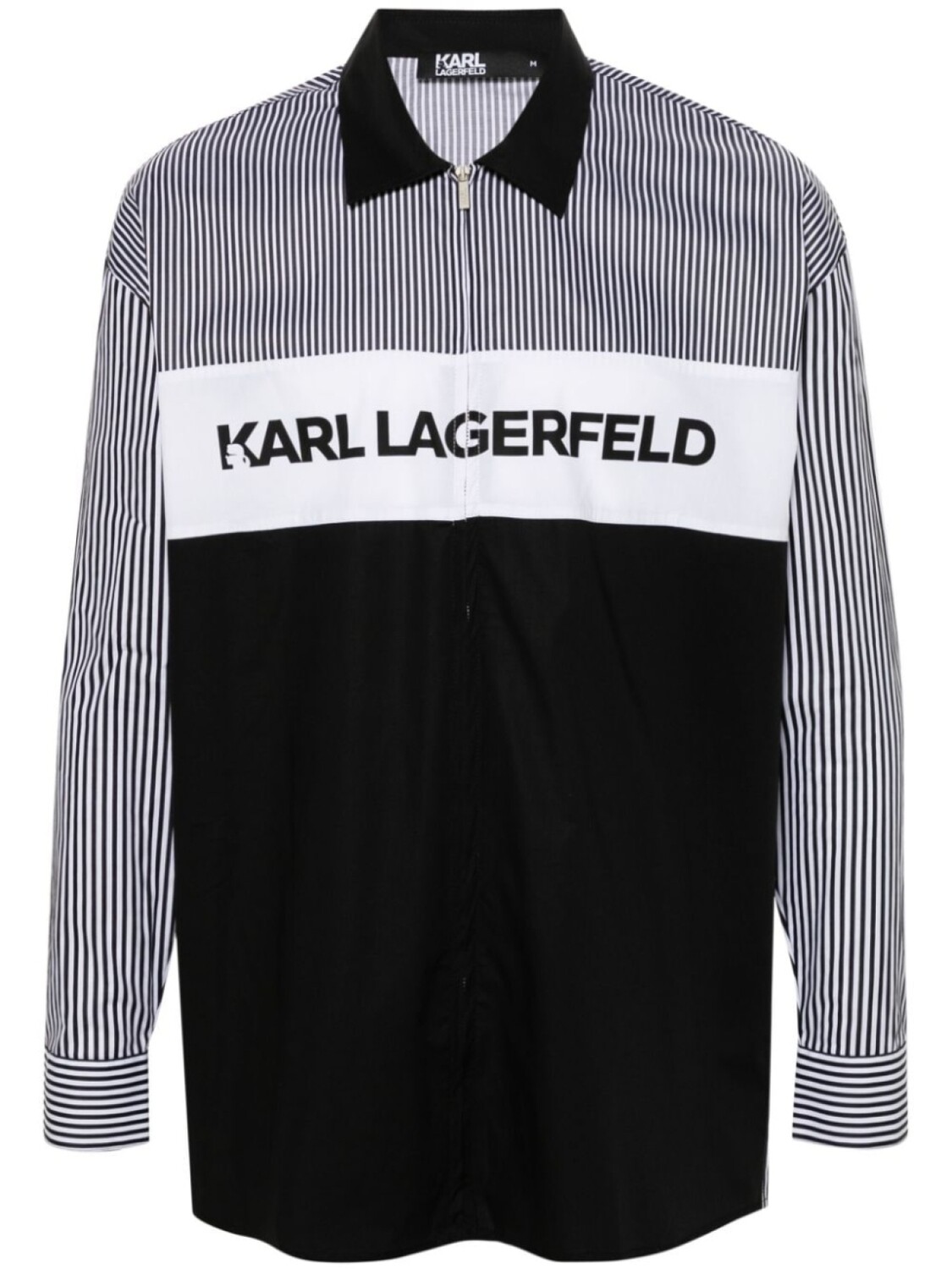 

Karl Lagerfeld рубашка на молнии с логотипом, черный