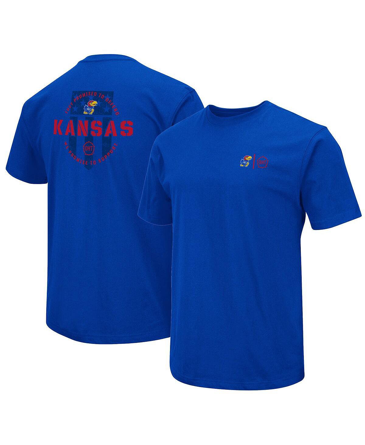пейдж даниэль дорога в канзас Мужская футболка Royal Kansas Jayhawks OHT в военном стиле с признательностью Colosseum