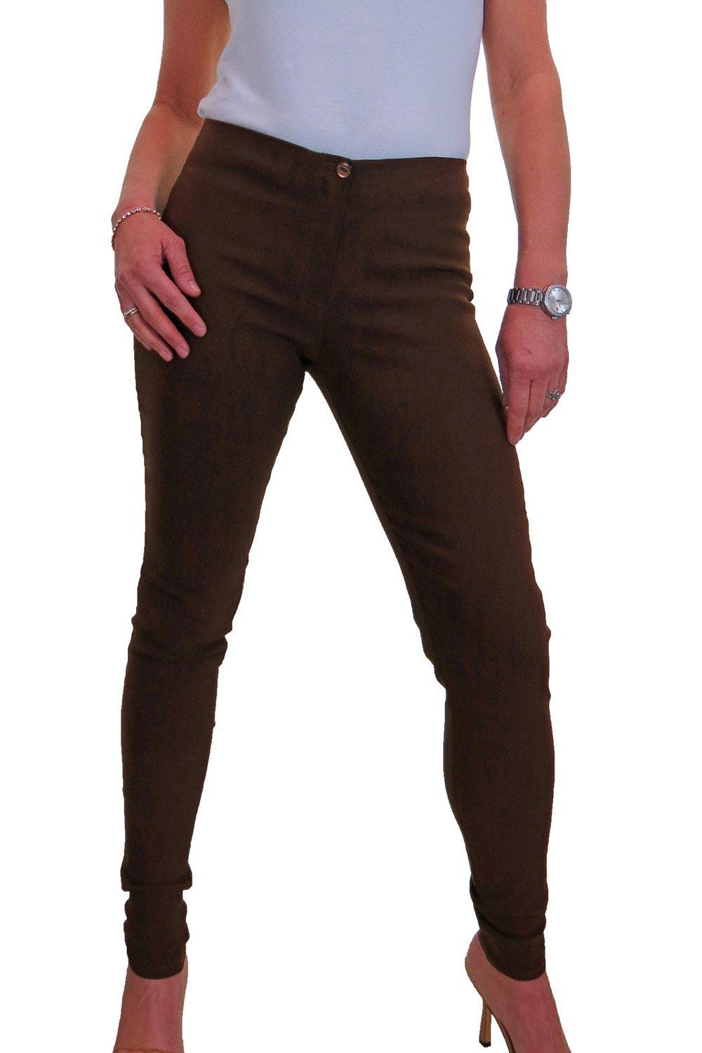 Умные узкие эластичные брюки Paulo Due, коричневый женские эластичные брюки для конного спорта однотонные брюки с карманами для подтяжки бедер 50%