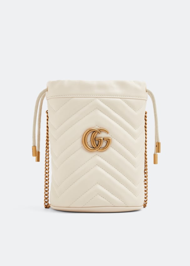 Сумка Gucci GG Marmont Mini Bucket, белый
