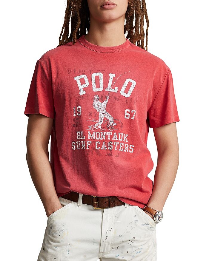 

Футболка Classic Fit из джерси с рисунком Polo Ralph Lauren, Красный
