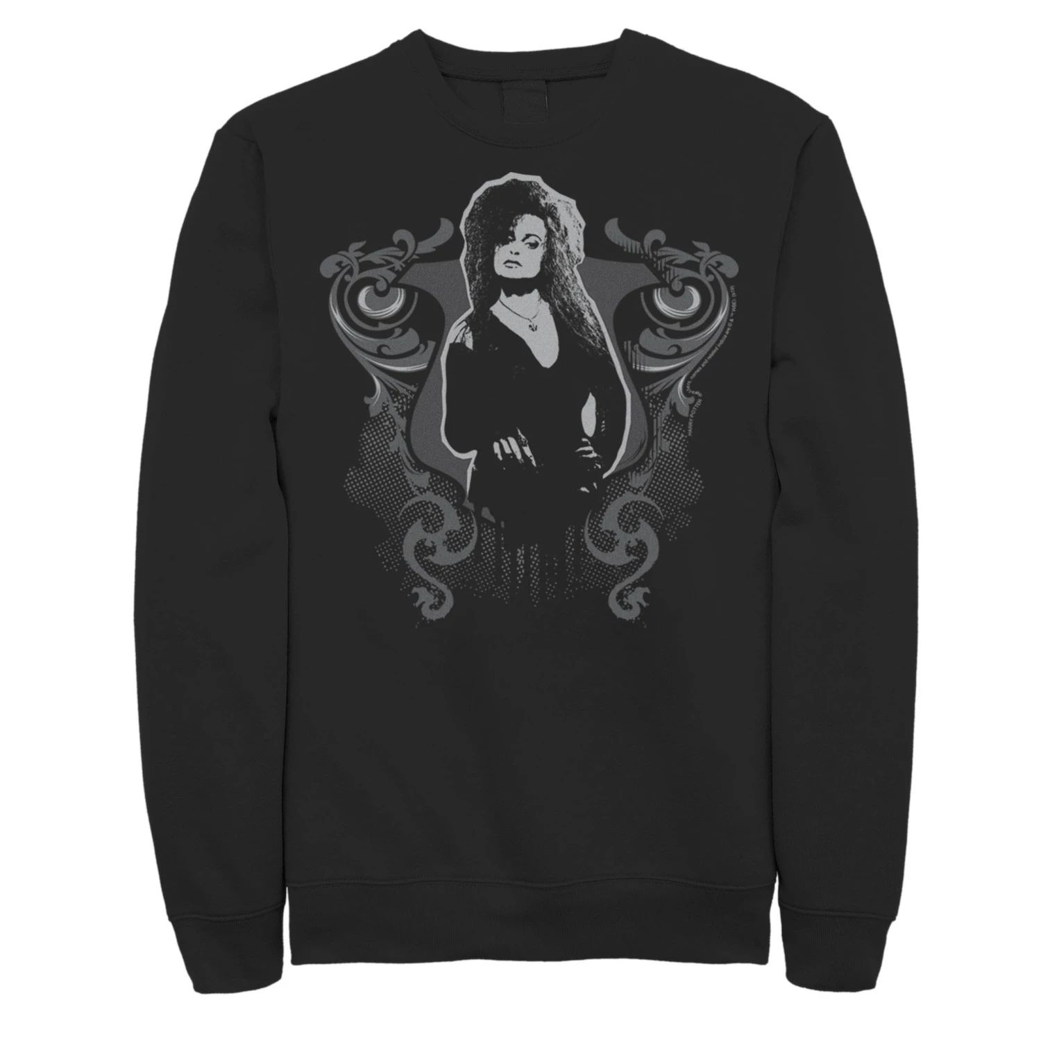 значок harry potter bellatrix lestrange Мужской флисовый пуловер с рисунком Bellatrix Lestrange с капающим портретом Harry Potter