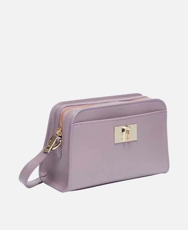 

Кожаная сумка-мессенджер Furla, сирень