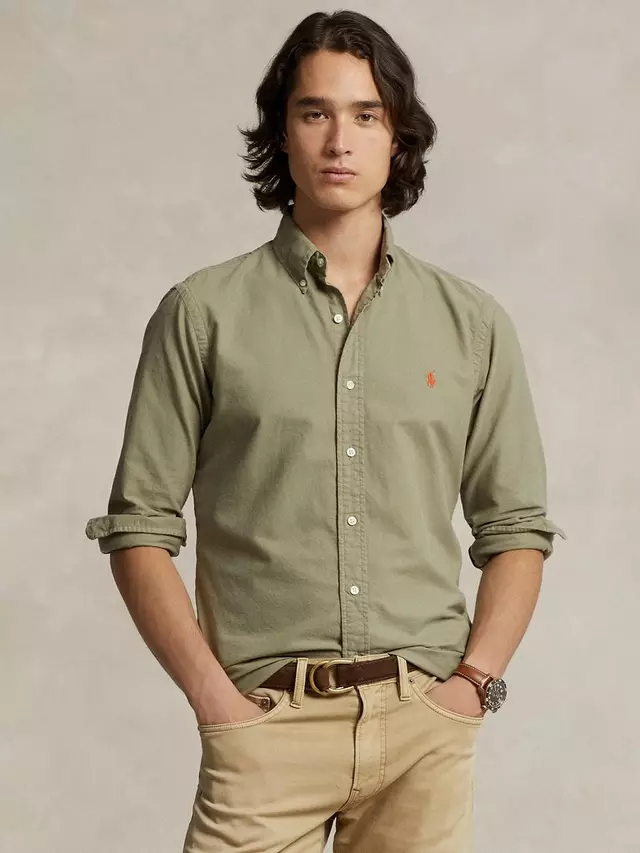 

Рубашка Ralph Lauren Polo Ralph Lauren Long, цвет sage/green