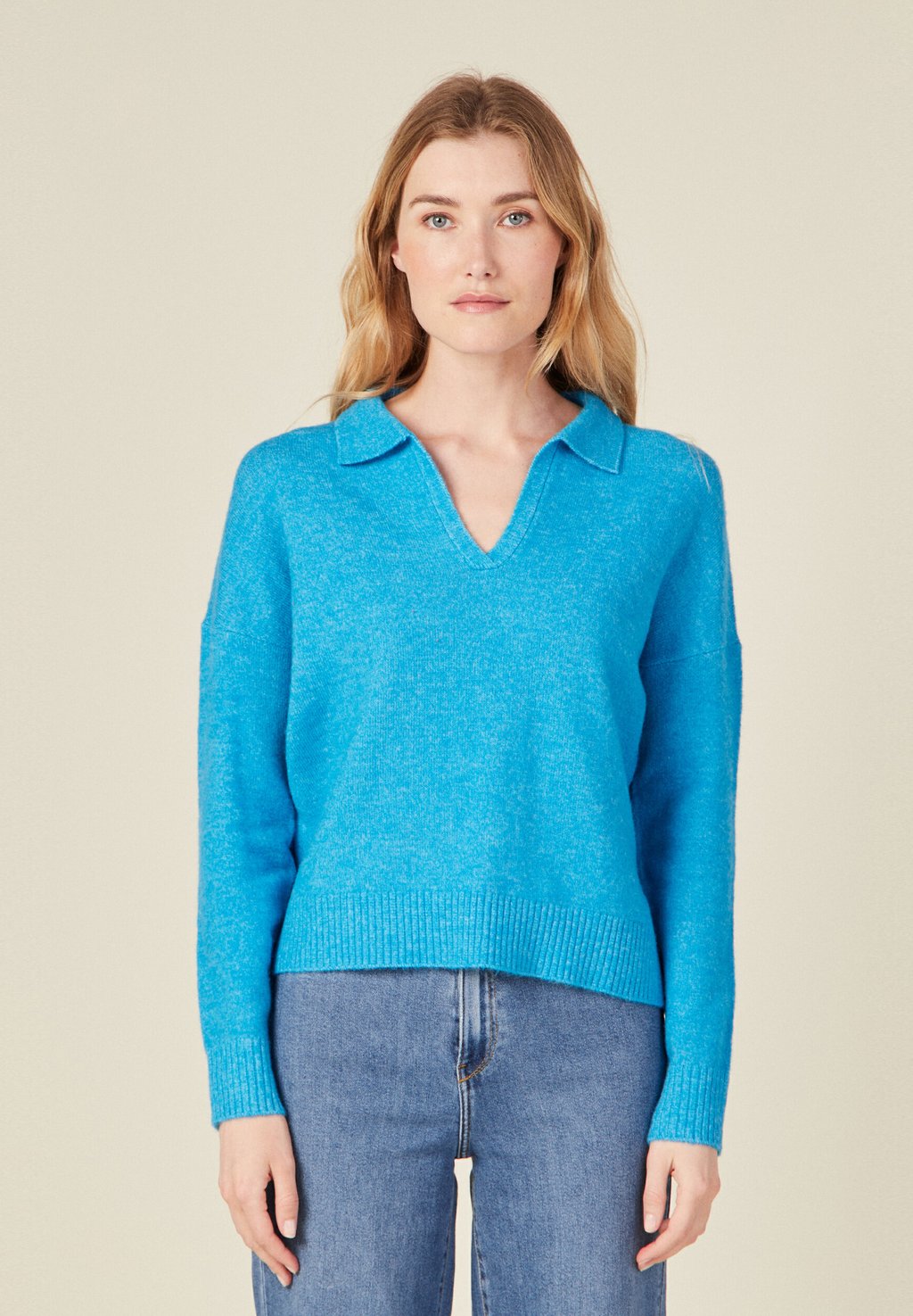 Вязаный свитер BONOBO ÖKOFREUNDLICHER BONOBO Jeans, цвет bleu вязаный свитер trucker kragen bonobo jeans цвет ecru