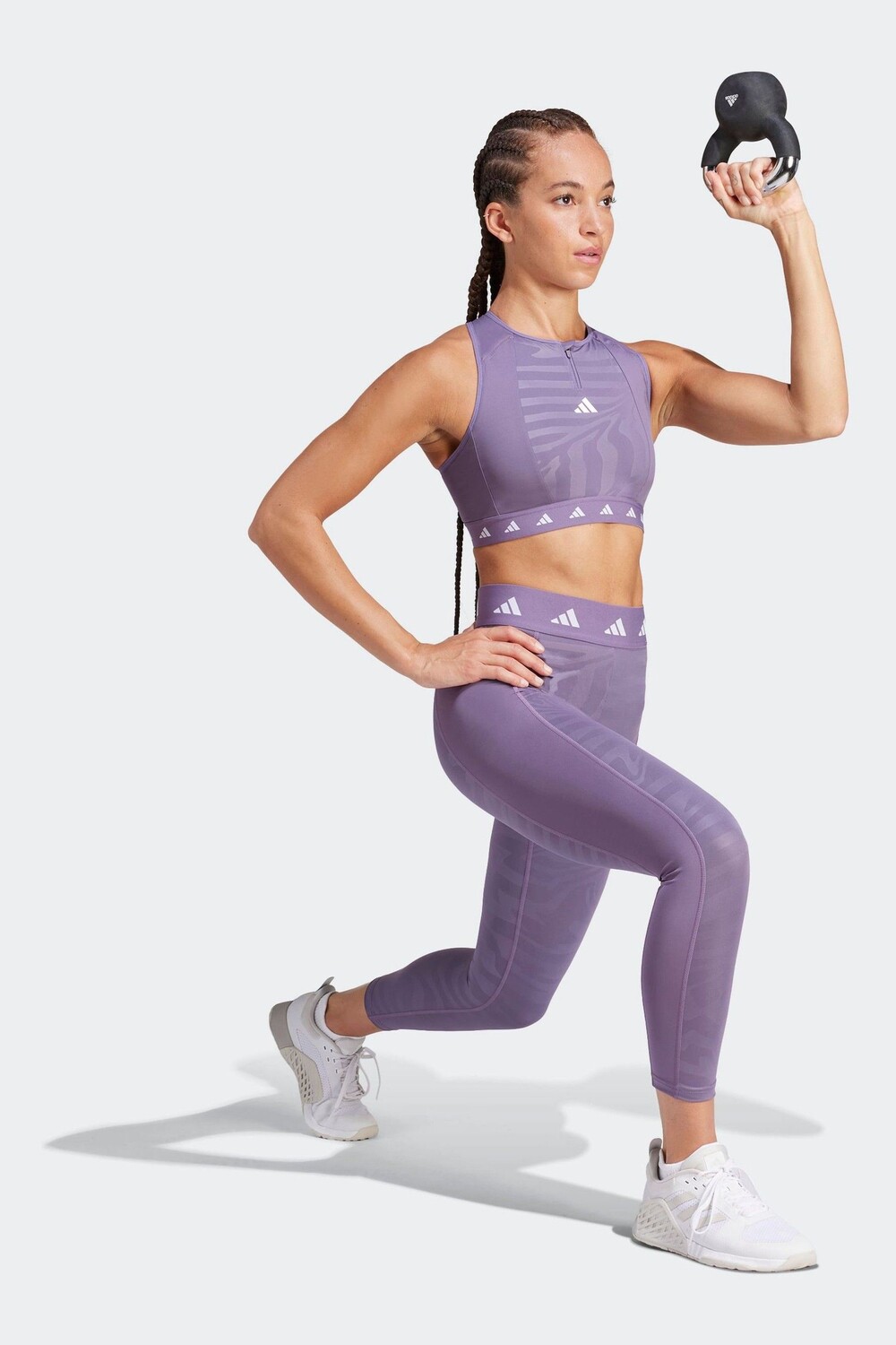 

Леггинсы Techfit 7/8 с принтом Adidas, фиолетовый