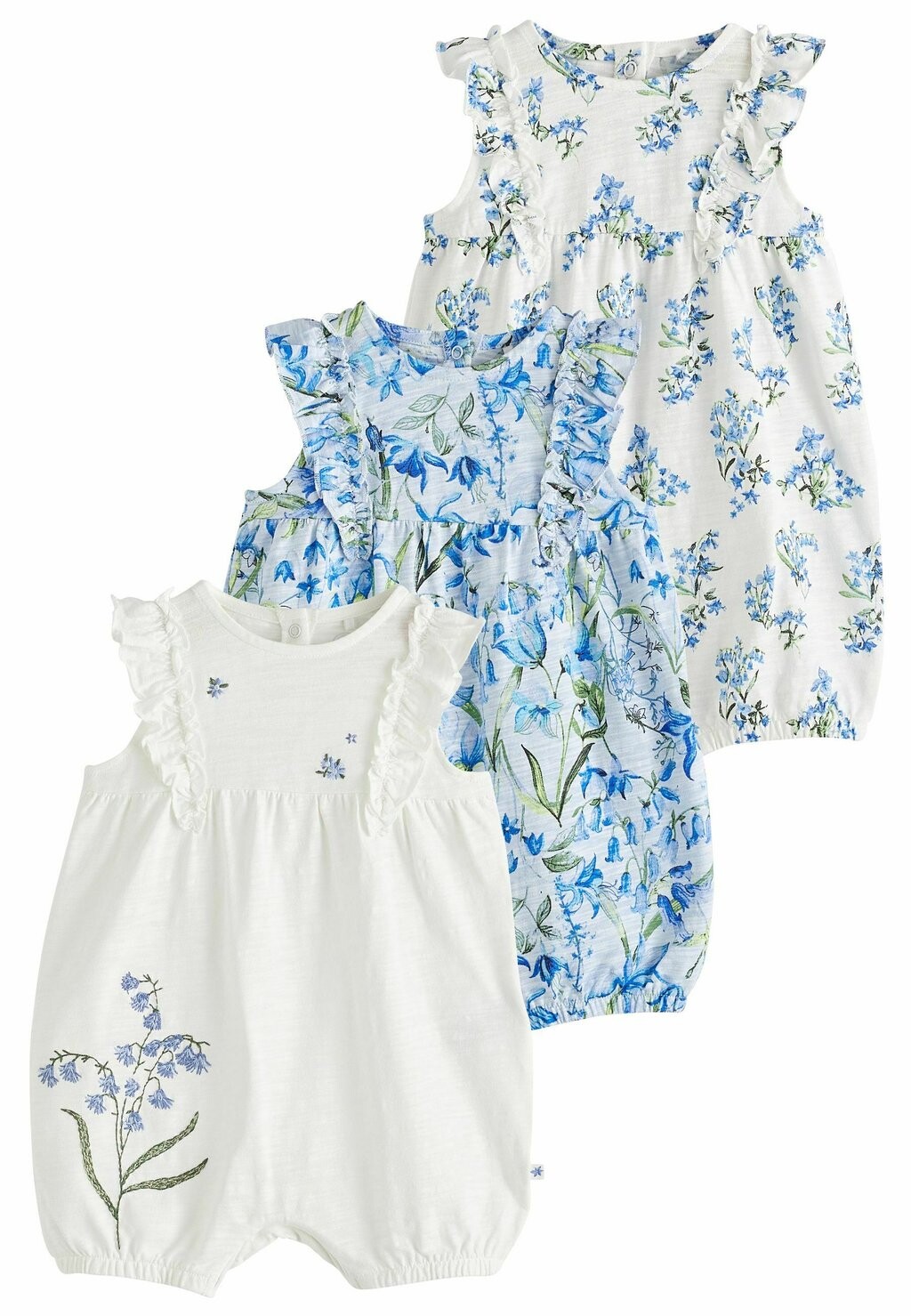 

Комбинезон 3 PACK REGULAR FIT Next, цвет blue white floral